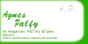agnes palfy business card